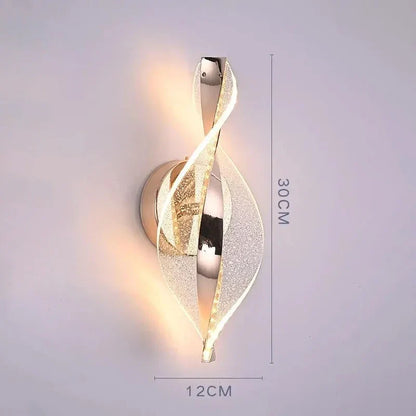 Skanto | NordGlow LED Wall Lamp | Modern Acrylic & Metal Design | 3-Color Light | Creative Interior Lighting for Living Room & Bedroom