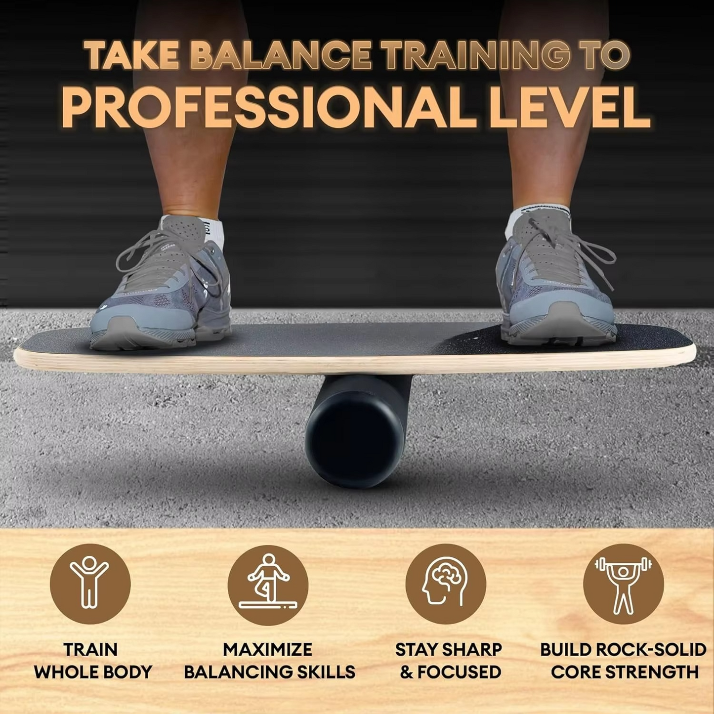 Skanto Skanto | 2-in-1 Balance Board Set with Roller & Ball – 9 Adjustable Modes Surf & Wobble Trainer