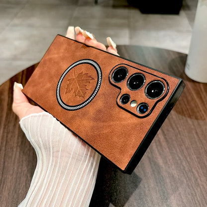Sandsberg | Leather Samsung Galaxy Magnetic Wireless Charging Case