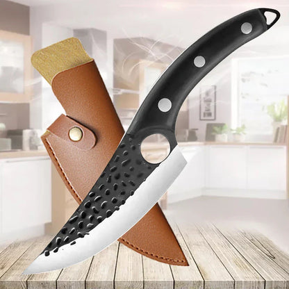 Skanto | Handmade Blacksmith Knife Set – Professional Butcher, Boning, Chef, and Vegetable Knives for Home and Chef Use