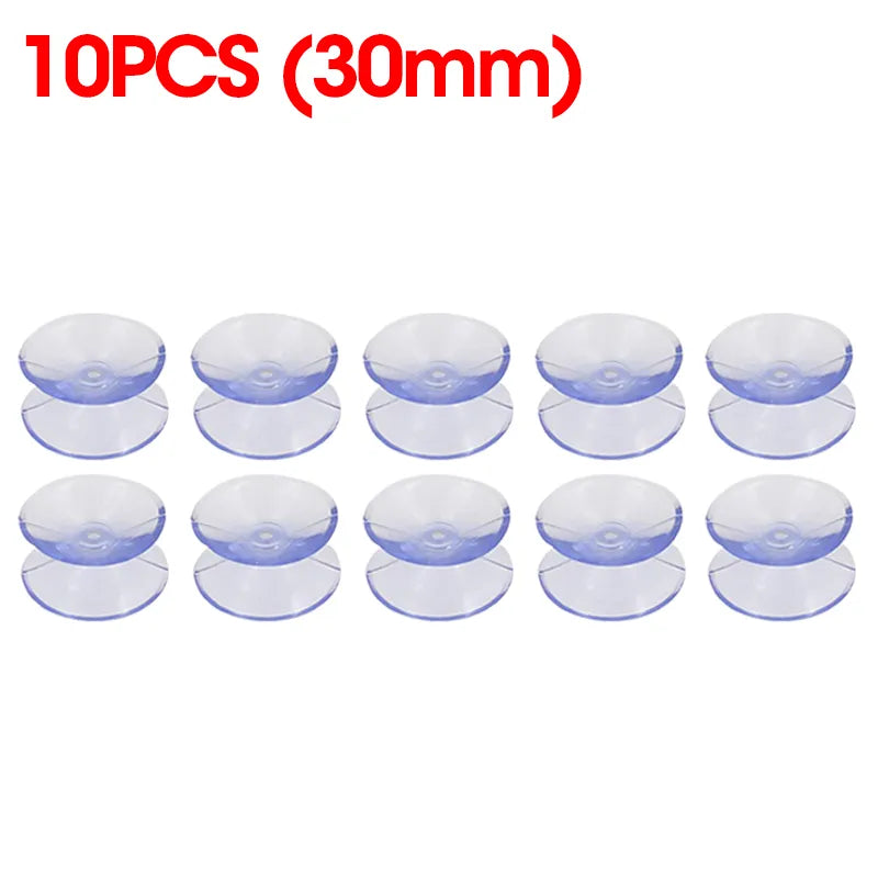 Skanto | 5/20PCS Double-Sided Plastic Suction Cups - Non-Slip Clear Vacuum Suction Cups for Glass, Car Windows, Tabletops, DIY Soap Holder