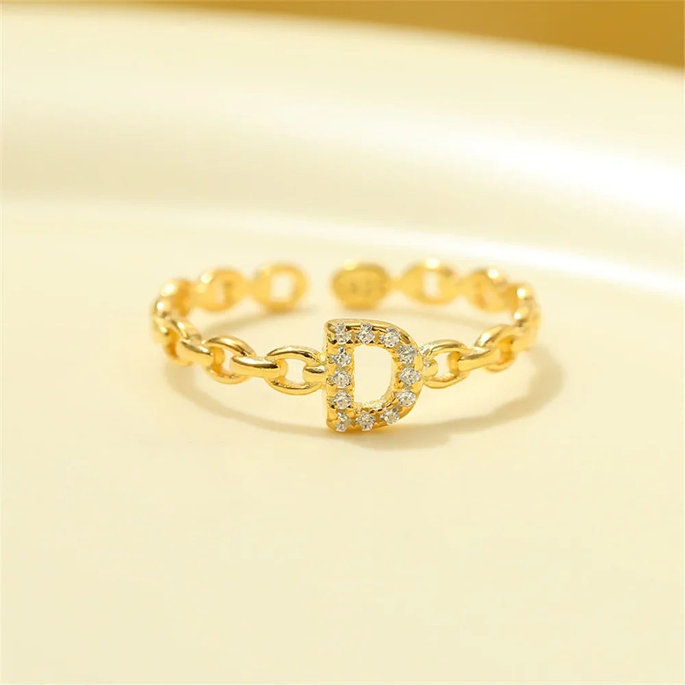 BowLift | Dainty Diamond Letter Initial Ring