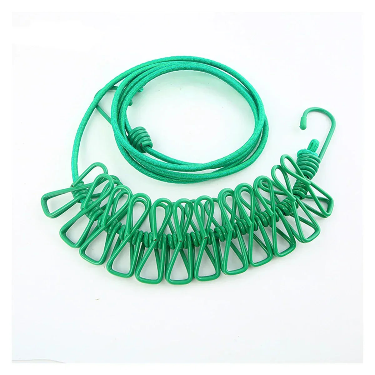 Windproof Non-Slip Elastic Multi-Clip Travel Clothesline | Kalsten