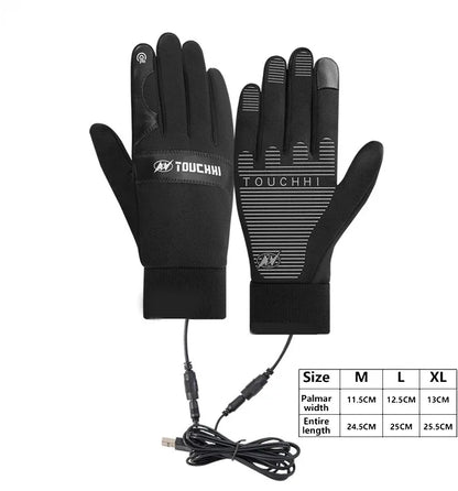 BowLift | ThermaGlide USB Heated Gloves | Waterproof & Touchscreen Compatible | Winter Hand Warmers for Skiing, Motorcycle & Outdoor