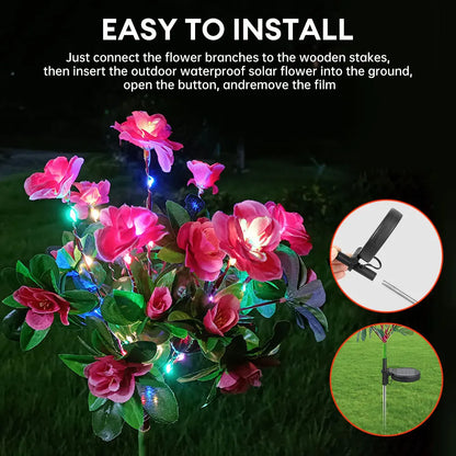 BowLift | Solar Garden Lamp Lumosia | LED Azaleas | Weatherproof & Wireless | 8h Light Time