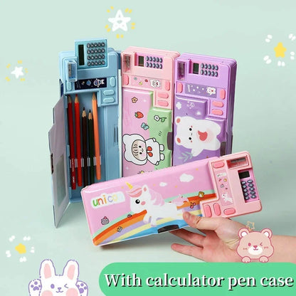 BowLift | Double-Sided Creative Calculator Cute Kids Pencil Case