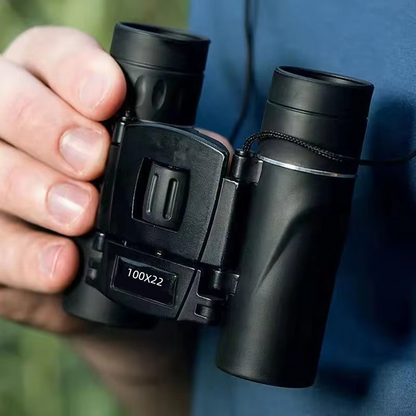 Compact 100x22 HD Binoculars with BAK4 FMC Optics for Long Ranges – ideal for Hunting, Sports, Camping and Travel.