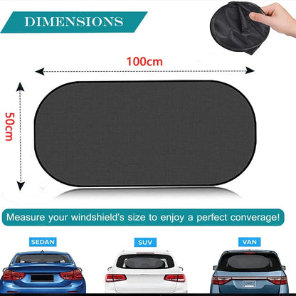 BowLift | AutoShade UltraMesh Set | UV protection & heat blocker | For front & rear windscreen | Universally suitable