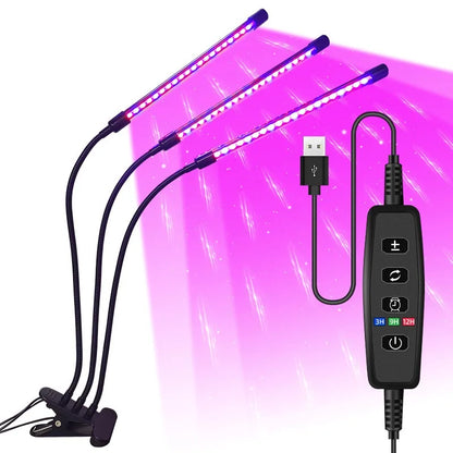 BowLift | LumiPlant LED Plant Light | USB Grow Light | 1–4 Heads | Dimmable with Timer