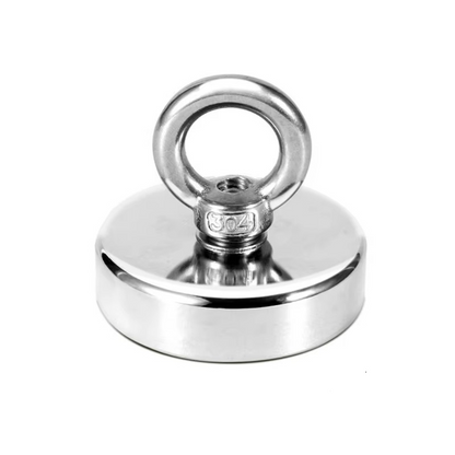 Skanto | Premium Neodymium Fishing Magnet with Eye Bolt for Magnetic Recovery
