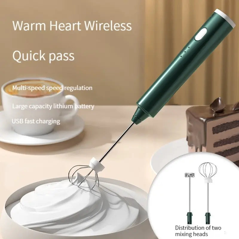 BowLift | FROTHORIA Electric Milk Frother & Mixer | Rechargeable | 3 Speeds | 2 Attachments