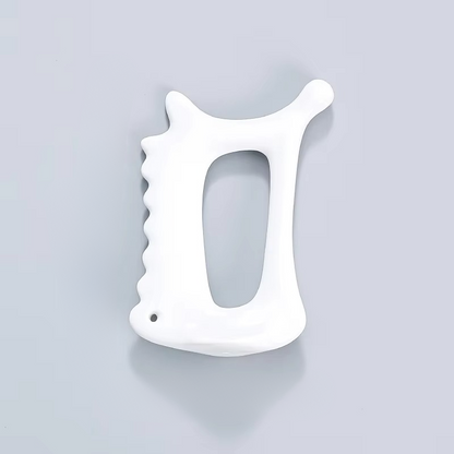 BowLift | White Ceramic Guasha Scraping Board for Full Body Massage and Lymphatic Drainage
