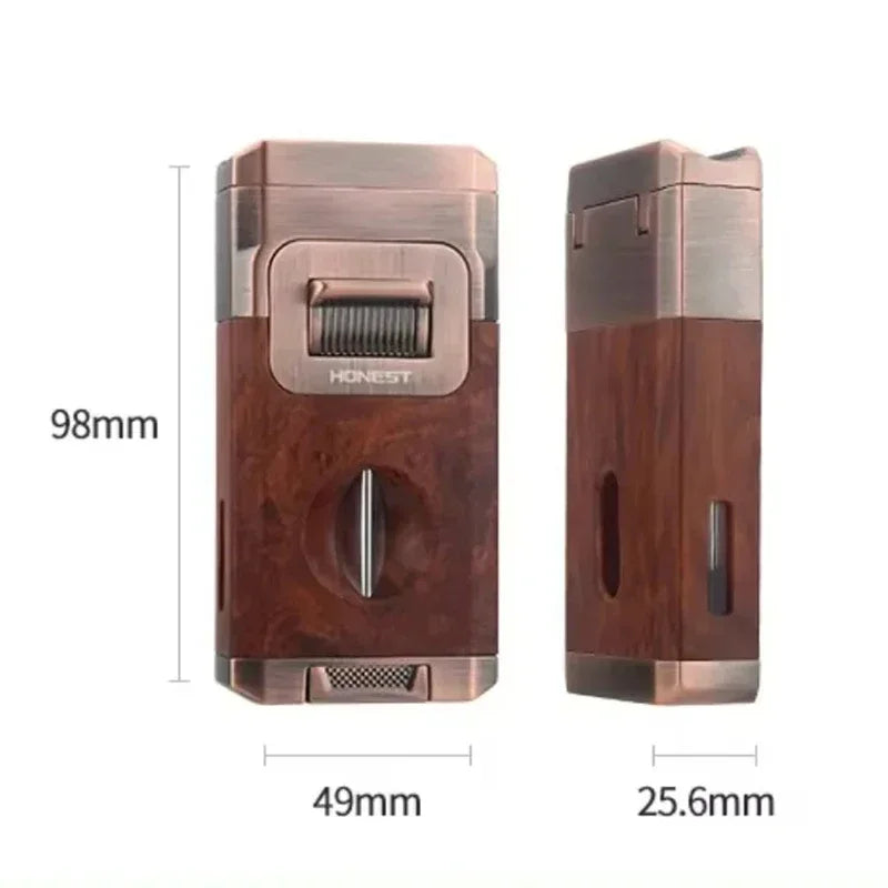 Metal Double Jet Flame Windproof Butane Lighter | Karnz