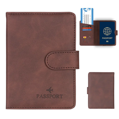Skanto | Travello Passport Holder | RFID Protection | Genuine Leather Look | For Women and Men