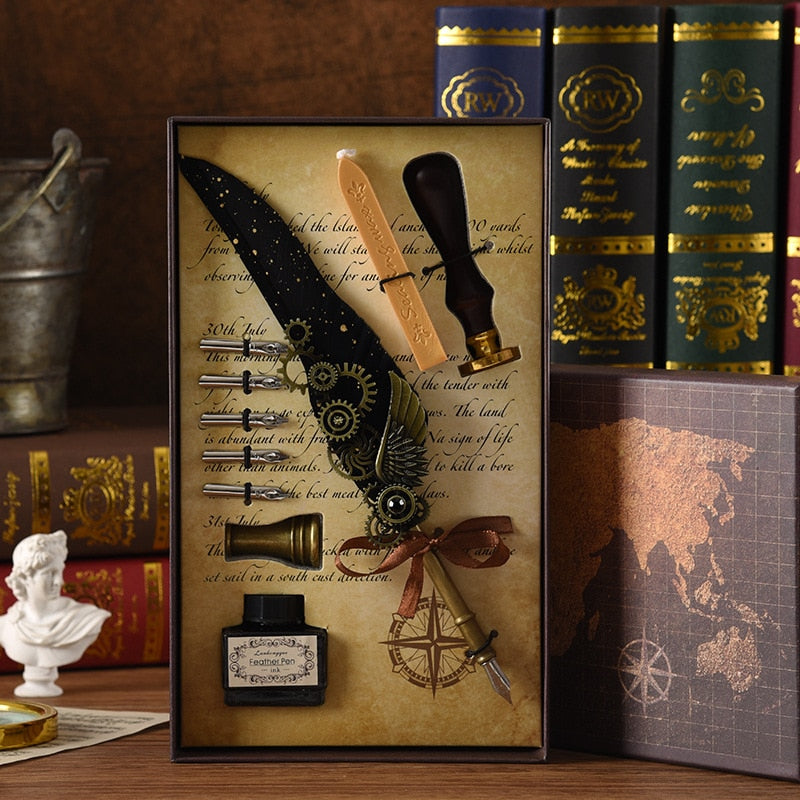 Skanto | Phoenix Feather Mechanical Calligraphy Pen Set