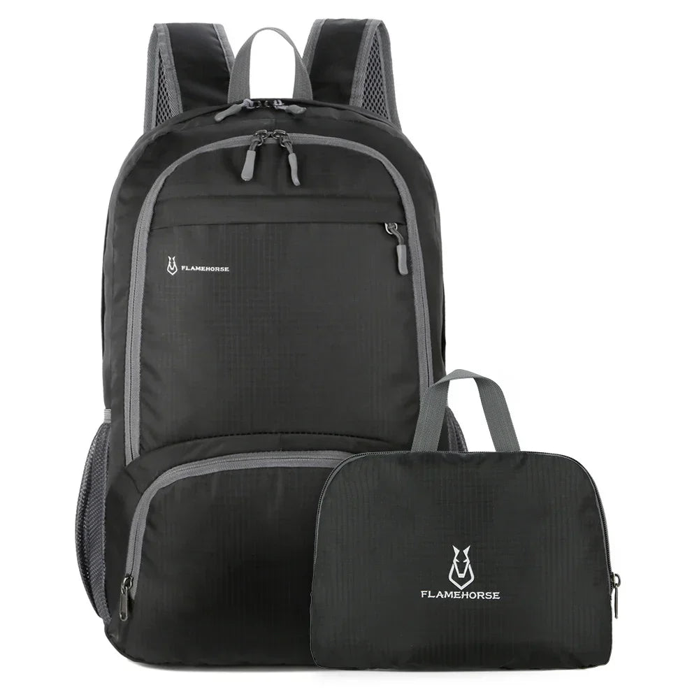 BowLift | TrekVita Foldable Backpack | Ultralight & Waterproof | 31×14×47 cm | Outdoor & Travel Backpack for Men & Women
