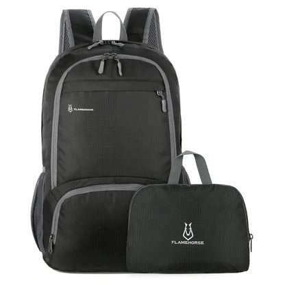 BowLift | TrekVita Foldable Backpack | Ultralight & Waterproof | 31×14×47 cm | Outdoor & Travel Backpack for Men & Women