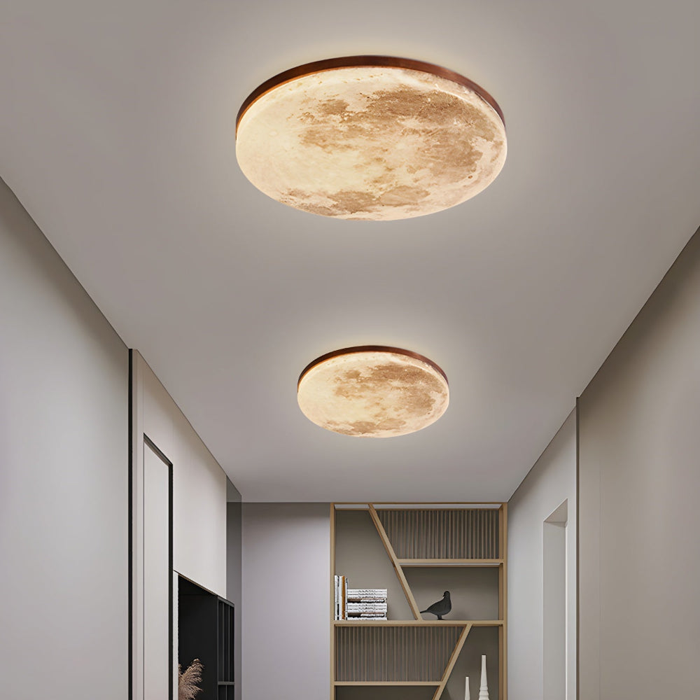 BowLift | Modern Moon-Inspired LED Ceiling Light – Soft Ambient Flush Mount