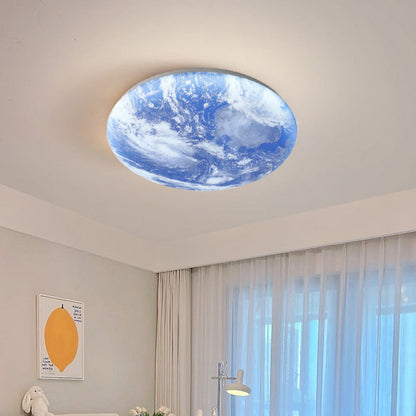 BowLift | Modern Moon-Inspired LED Ceiling Light – Soft Ambient Flush Mount
