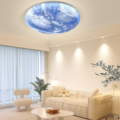 BowLift | Modern Moon-Inspired LED Ceiling Light – Soft Ambient Flush Mount