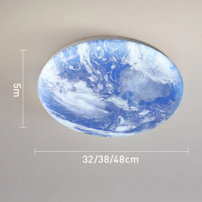 Skanto | Modern Moon-Inspired LED Ceiling Light – Soft Ambient Flush Mount