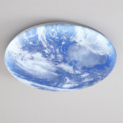 Skanto | Modern Moon-Inspired LED Ceiling Light – Soft Ambient Flush Mount