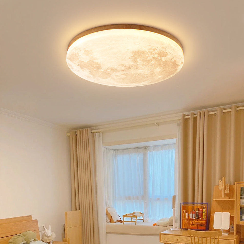 BowLift | Modern Moon-Inspired LED Ceiling Light – Soft Ambient Flush Mount