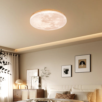 Skanto | Modern Moon-Inspired LED Ceiling Light – Soft Ambient Flush Mount