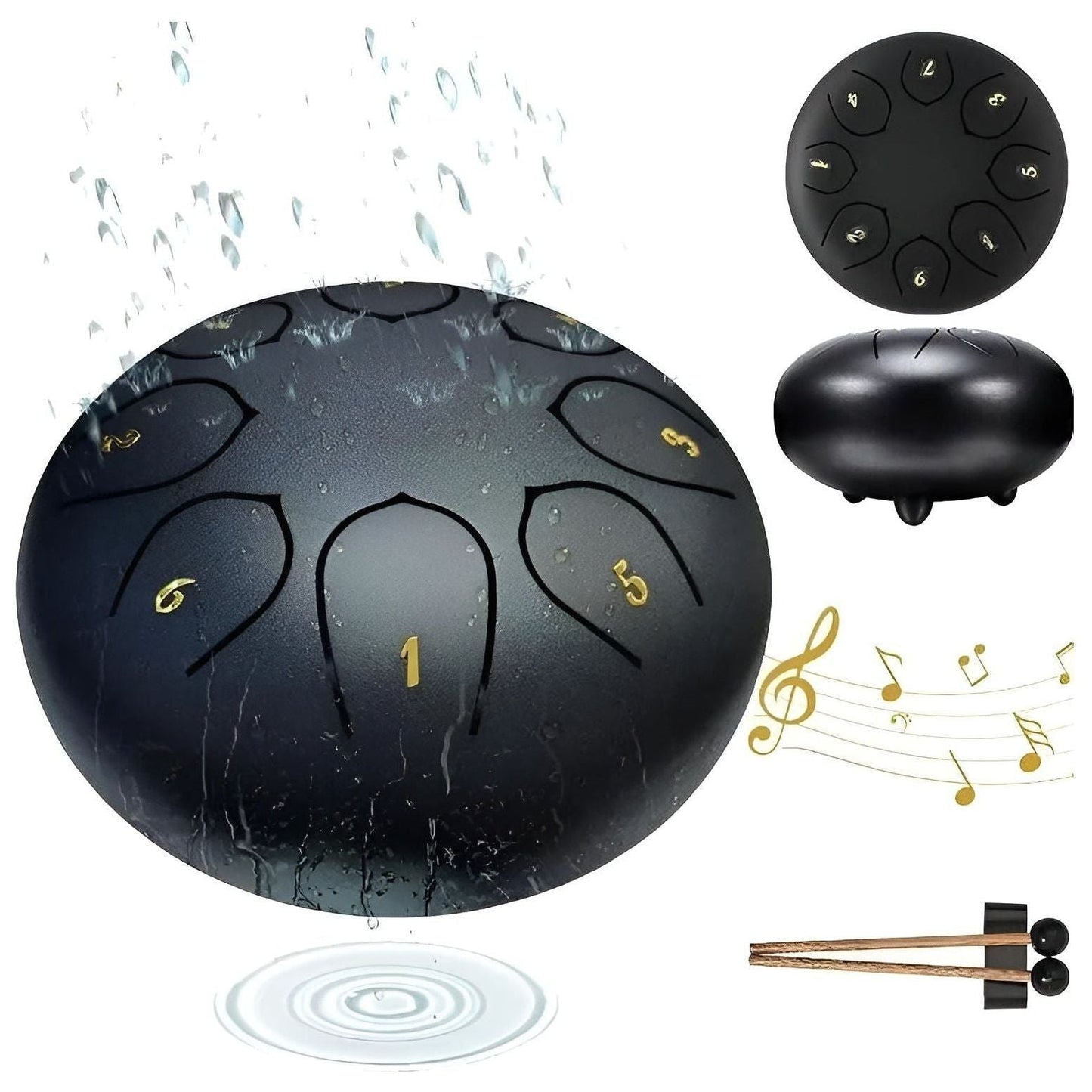 SerenityTone Drum - Steel Tongue Drum Water Outdoor Rain Drum with Bag | Skanto