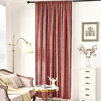 BowLift | Serina Boho Striped Tassel Curtain for Living Room Window