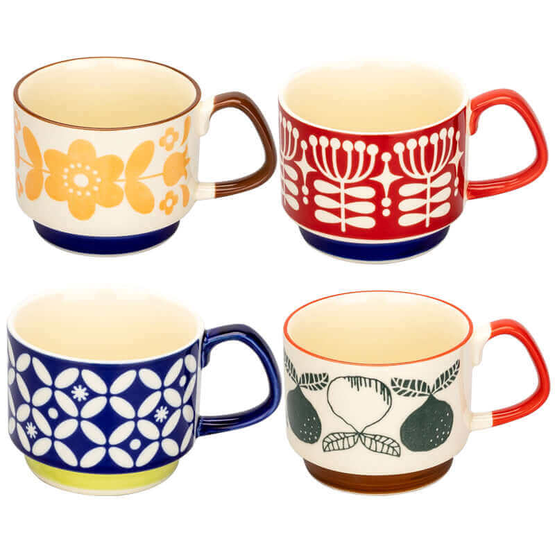 Skanto | Outstanding Retro Ceramic Coffee Cups – Available in 8 Different Patterns
