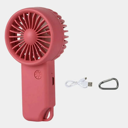 BowLift | Brisola Mini Handheld Fan with USB Charging | 3 Speed Settings & LED Display | Portable Battery Fan for Office, Travel & Sports