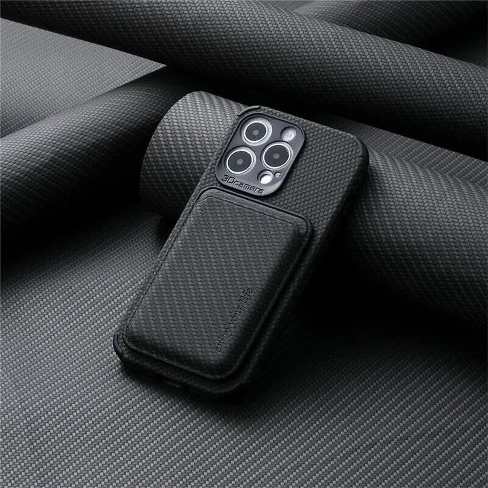 MagSafe Wallet Case with Carbon Fiber Protection