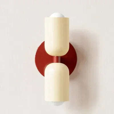 Skanto | Nordic LED Wall Lamp Modern Minimalist Cream Double Head Lamp for Living Room Bedroom Study Indoor Decorative Fixture