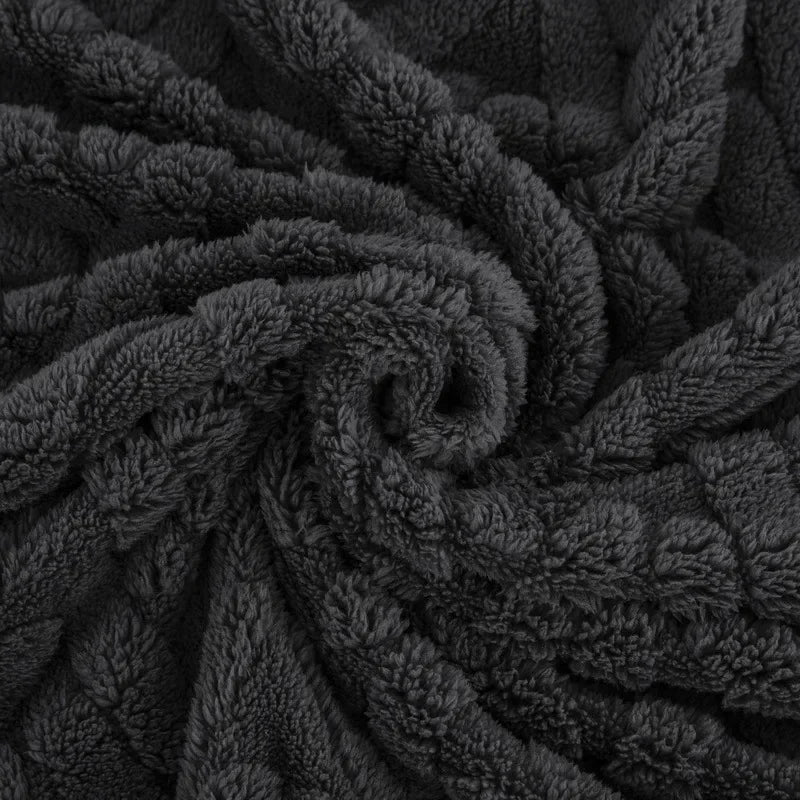 BowLift | Jacquard Fleece Blanket CozyWeave | Single Layer & Double Sided | Soft Tafu & Shu Cotton Fleece | For Autumn & Winter