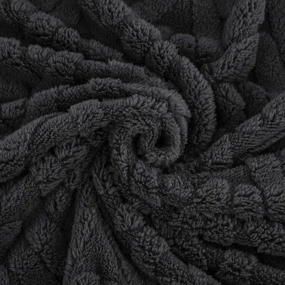 BowLift | Jacquard Fleece Blanket CozyWeave | Single Layer & Double Sided | Soft Tafu & Shu Cotton Fleece | For Autumn & Winter