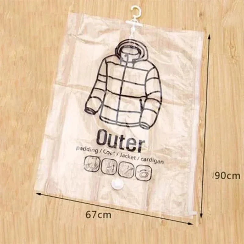BowLift | VACUUM STORAGE BAGS – Hanging Vacuum Storage Bags for Clothes – Space Saving & Dustproof (Set of 3)