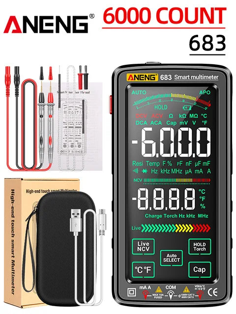Skanto | 683 Smart Multimeter - High-End Touch, 6000 Counts, Rechargeable