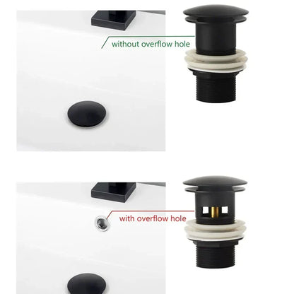 Drain screw with push-down popup – brass | 11 colors | With or without overflow Bowlift