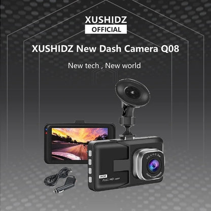 Skanto | Q08 1080P Dash Cam with G-Sensor - 170° Wide Angle Lens & Super Night Vision