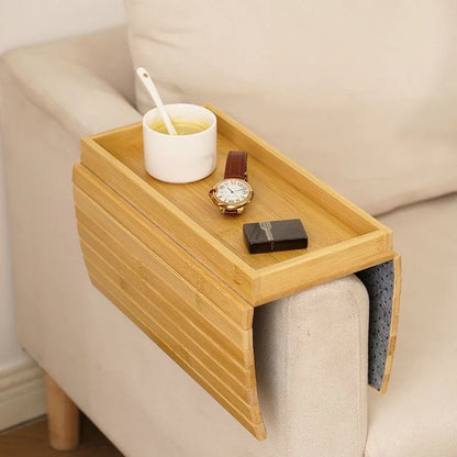 Minimalist Bamboo Sofa Armrest Organizer | Karnz