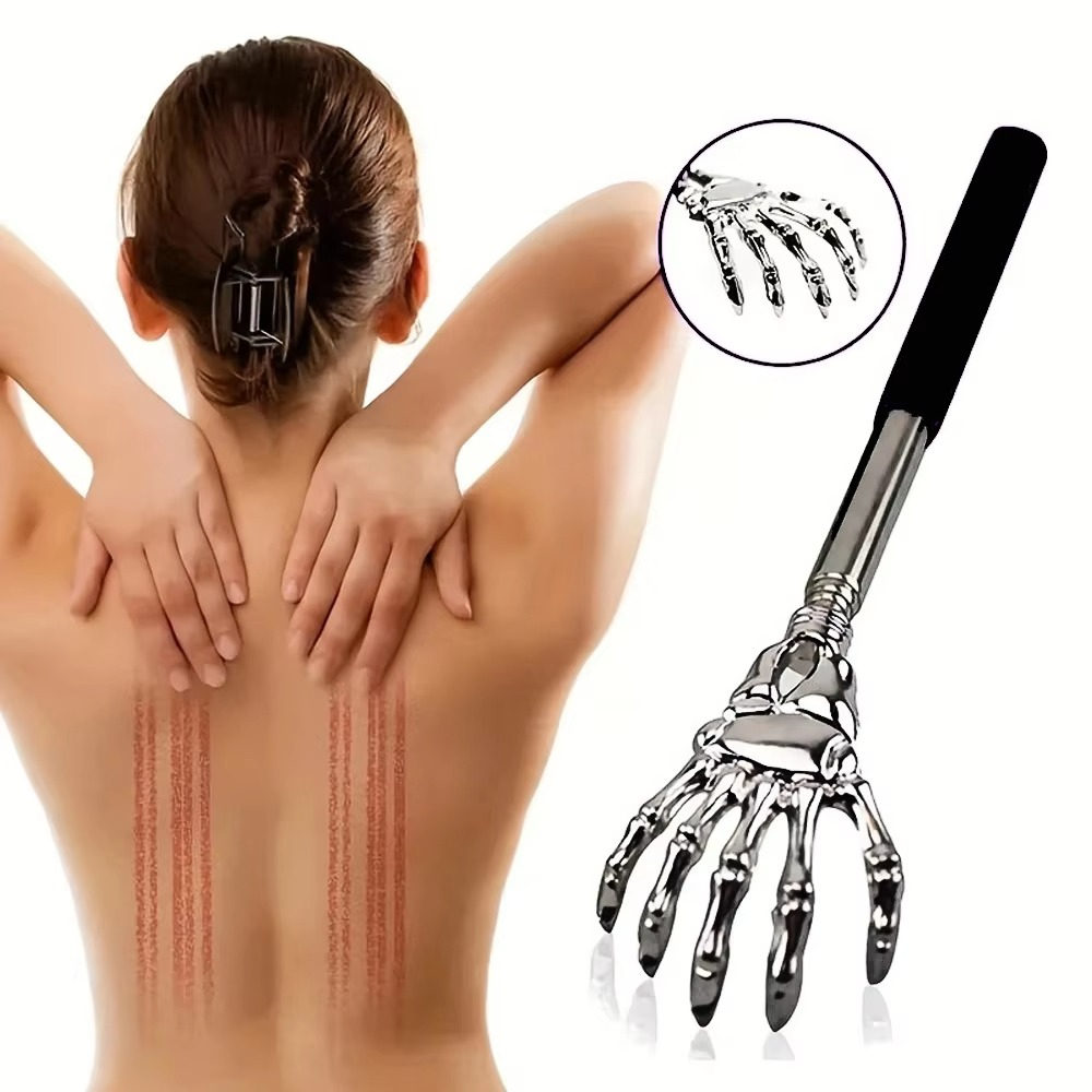 BowLift | Stainless Steel Telescoping Back Scratcher and Massager for People and Pets