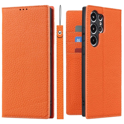 genuine leather wallet case for Samsung Galaxy S23 Ultra Bowlift