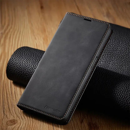 Skanto | Samsung Case: Magnetic Leather Case for Stylish Protection