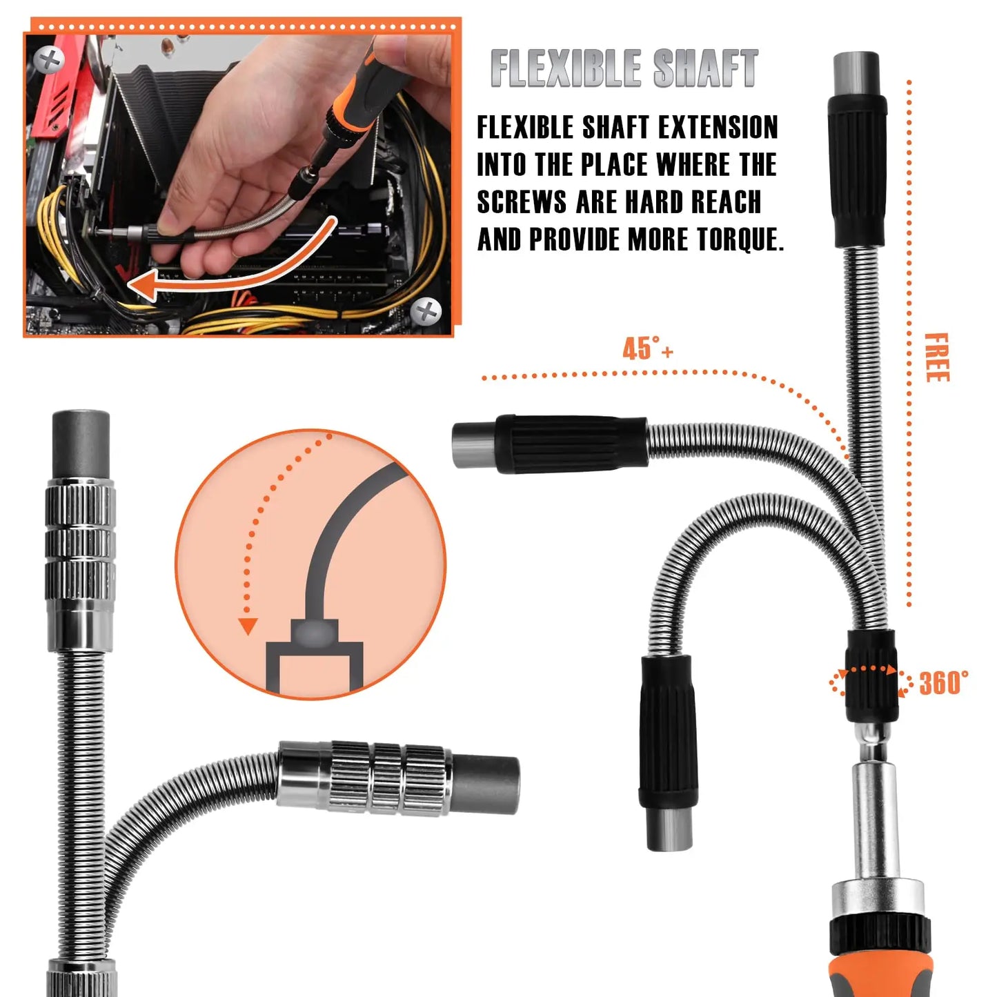 Skanto | 68-in-1 Ratchet Screwdriver Set with Magnetic Bits & Extension Bar – FortiDrive