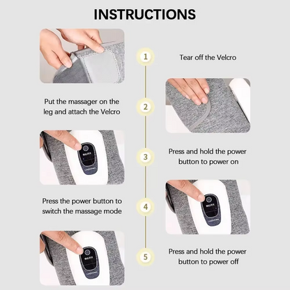 BowLift | Wireless Rechargeable Electric Leg Massager with Air Compression for Calf Relaxation and Muscle Recovery