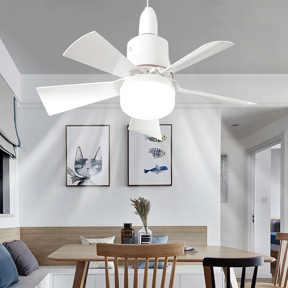 30W E27 Ceiling Fan Light with Remote Control - LED Dimming Function, Intelligent Quiet Fan for Bedroom & Living Room | Karnz
