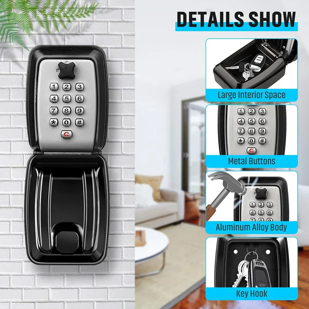 Skanto | Waterproof Wall-Mounted Key Safe | Secure, Durable & Ideal for Outdoor Use