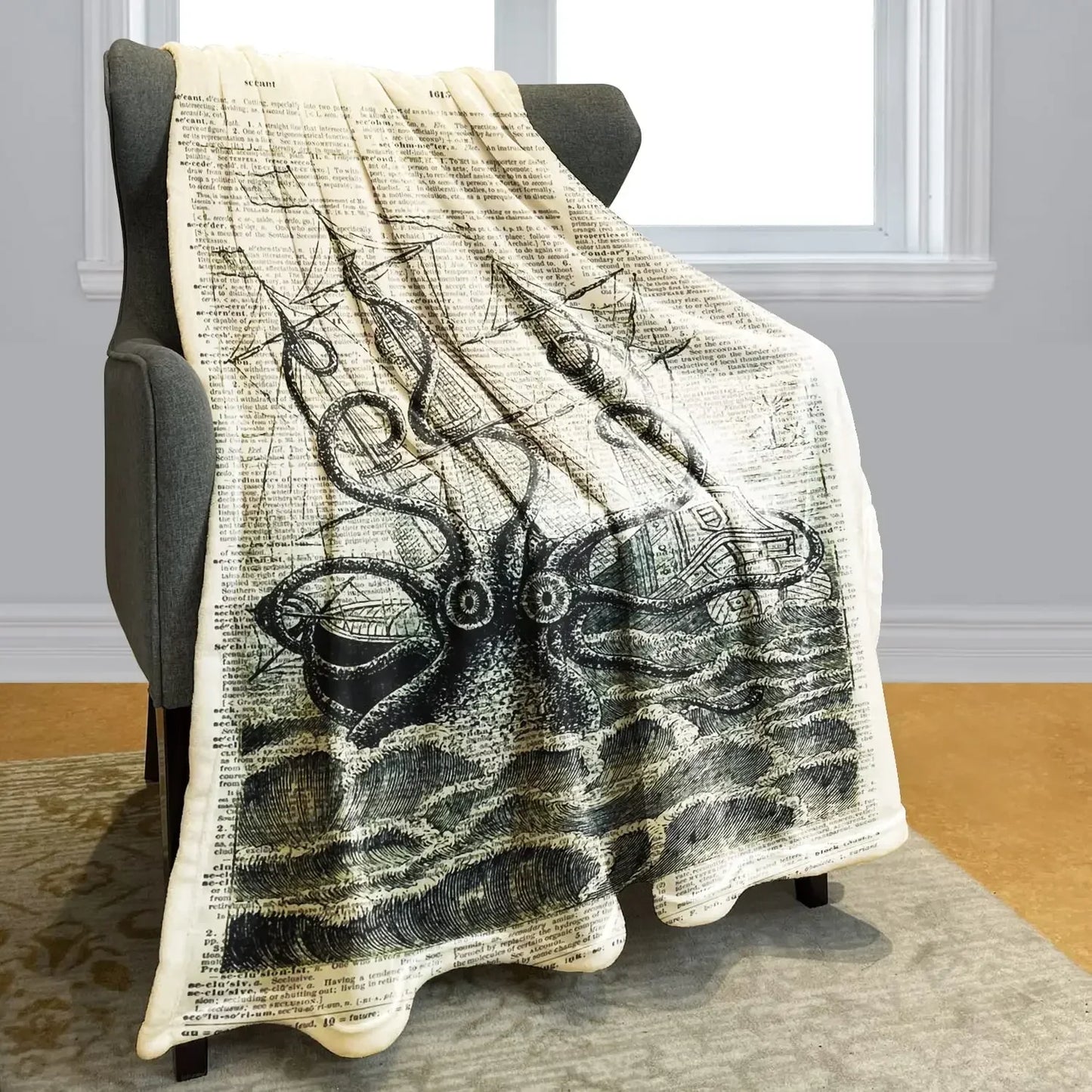 BowLift | Sea Life Ocean Throw Octopus Blanket