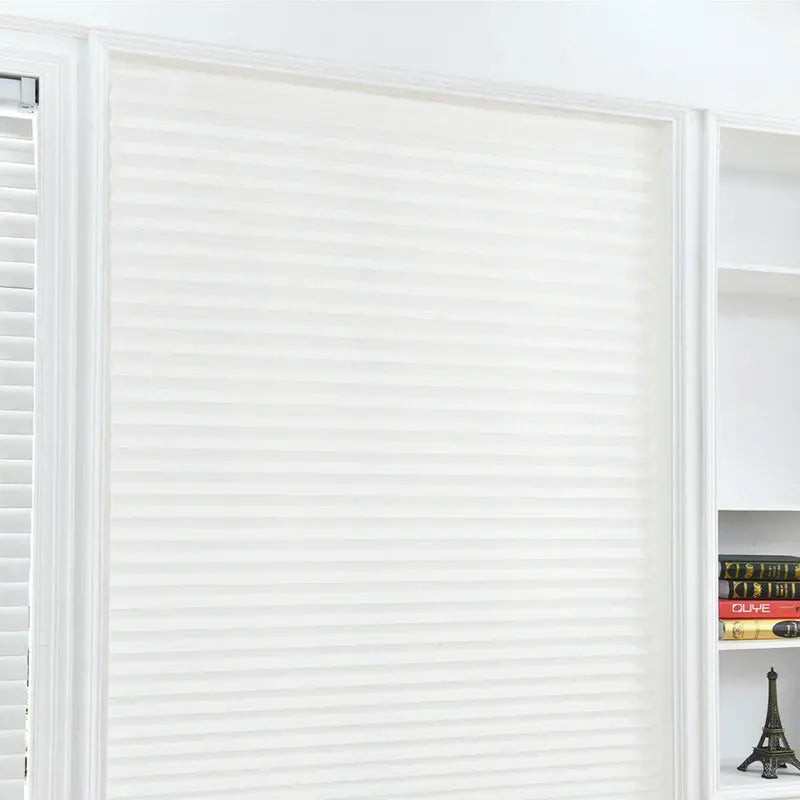 Skanto | Self-Adhesive Blackout Blind – Fleece Fabric Roller Blind for Partial Blackout in Living Room, Bedroom, and Bathroom